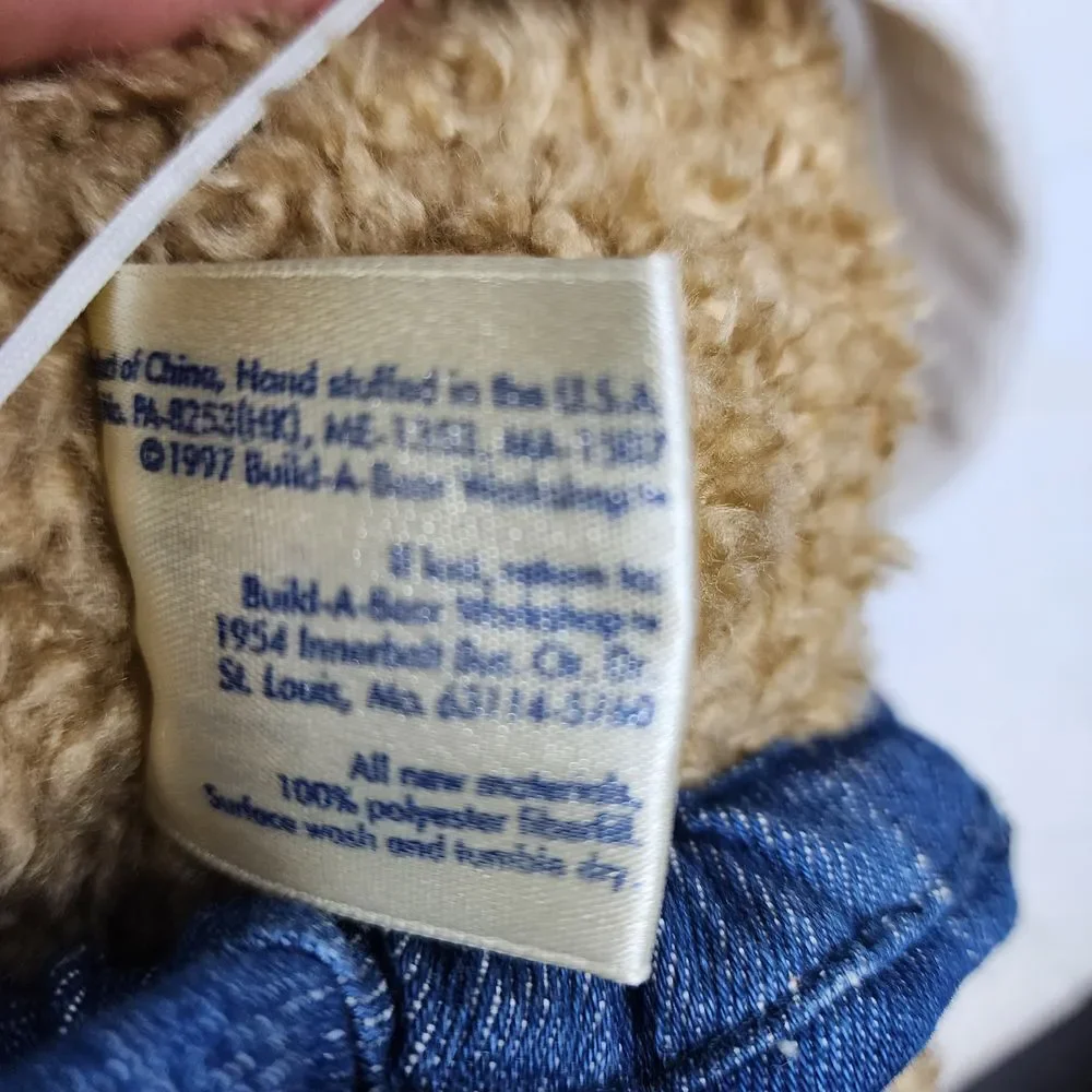 Build A Bear BAB Bear Stuffed Plush w. Outfit Vintage‎ 1997 Teddy Brown